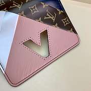 LV Twist Short Wallet Pink Leather Embossing (Pink) - 6