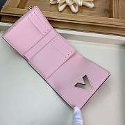 LV Twist Short Wallet Pink Leather Embossing (Pink) - 4