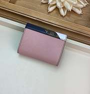 LV Twist Short Wallet Pink Leather Embossing (Pink) - 2