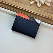 LV Twist Short Wallet Pink Leather Embossing (Black) - 4