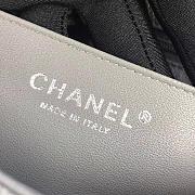 Chanel Classic Flap Bag Grey Caviar Leather Sliver&Gold Hardware 20cm Gray - 2