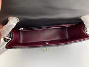 Chanel Caviar Lambskin Leather Flap Bag Black Gold/Silver 20cm - 2