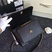 Chanel Leather Flap Bag Black Length 23cm Gold - 5