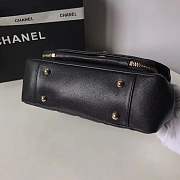 Chanel Flap Bag With Top Handle Grained Calfskin & Gold-Tone Metal Black - 3