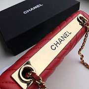 Chanel Lamb Skin V-Type Chain Bag Red - 4