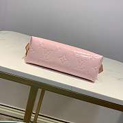 LV Pink Cosmetic Bag Embossed Leather - 2