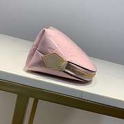 LV Pink Cosmetic Bag Embossed Leather - 4