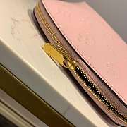 LV Pink Cosmetic Bag Embossed Leather - 5