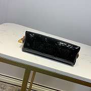 LV Black Cosmetic Bag Embossed Leather - 5