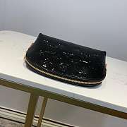 LV Black Cosmetic Bag Embossed Leather - 4