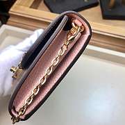 LV croisette wallet damier canvas wallet detachable metal chain ponk - 4