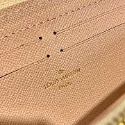 LV clémence wallet rivet inlay damier ebene pattern monogram canvas - 2