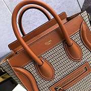 Celine Nano Luggage Bag In Tweed And Smooth Calfskin - 6