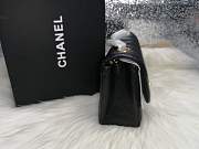 Chanel Caviar Lambskin Leather Flap Bag Black Gold 17cm - 2
