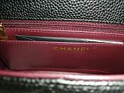 Chanel Caviar Lambskin Leather Flap Bag Black Gold 17cm - 5