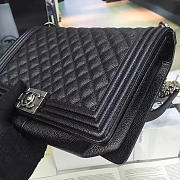 Chanel New Medium Boy Caviar Handbag Silver 28cm - 3