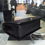 Chanel New Medium Boy Caviar Handbag Silver 28cm - 4