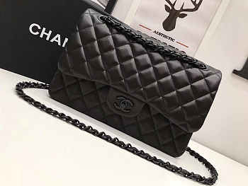 Chanel Caviar Lambskin Leather Flap Bag Black 25cm