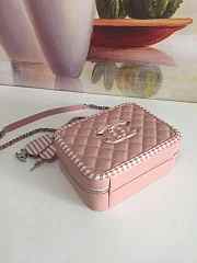 Chanel Vanity Case Pink Grained Caldskin Leather - 5