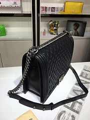 Chanel Large Boy Bag Black Caviar Leather With Silver&Gold Hardware 30cm - 6