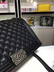 Chanel Large Boy Bag Black Caviar Leather With Silver&Gold Hardware 30cm - 2