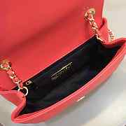 Chanel New Sheepskin Small Square Bag Red - 2
