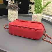 Chanel New Sheepskin Small Square Bag Red - 6