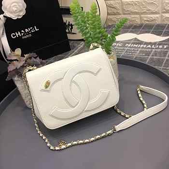 Chanel Zbags New Sheepskin Small Square Bag White
