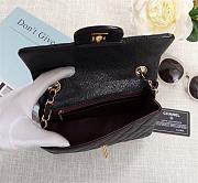 Chanel Caviar Lambskin Leather Flap Bag Black Gold 20 - 4