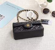Chanel Caviar Lambskin Leather Flap Bag Black Gold 20 - 5