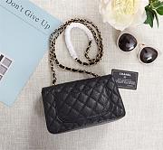 Chanel Caviar Lambskin Leather Flap Bag Black Gold 20 - 6
