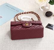 Chanel Caviar Lambskin Leather Flap Bag Red Gold 20 - 3