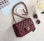 Chanel Caviar Lambskin Leather Flap Bag Red Gold 20 - 6