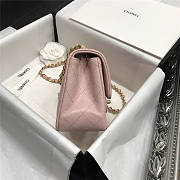 CHANAL Caviar Classic Flap Handbag Pink Gold 17cm - 5