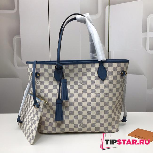 LV Neverfull MM damier blue 3766 32cm - 1