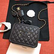 Chanel Chain Camera Bag Black 17cm-21cm - 1