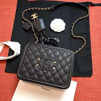 Chanel Chain Camera Bag Black 17cm-21cm