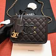 Chanel Chain Camera Bag Black 17cm-21cm - 6