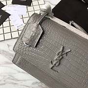 YSL Sunset Chain Wallet In Crocodile Embossed Shiny Leather 4858 - 3