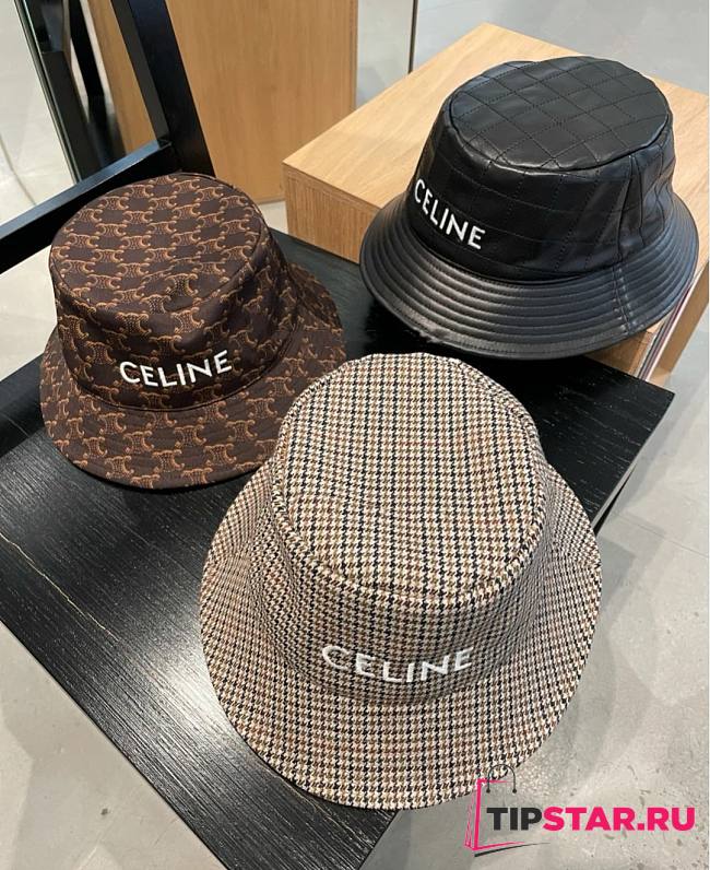 Celine Fisherman Hat Presbyopia Brown / Denim Tie-Dye - 1