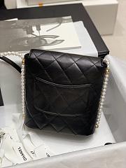 Chanel 2021 Early Spring New Series Pearl Chain Bag (Black) - 4
