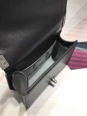 CHANEL Matte Boy Bag 20cm Black With Sliver Hardware - 3