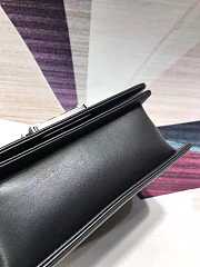 CHANEL Matte Boy Bag 20cm Black With Sliver Hardware - 5