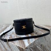 Celine Medium Tambour Bag In Triomphe Canvas And Calfskin (Black)  195192BZJ.04LU - 1