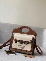 BURBERRY Mini Two tone Pocket Bag Natural Malt (Malt Brown) 80317461 - 3