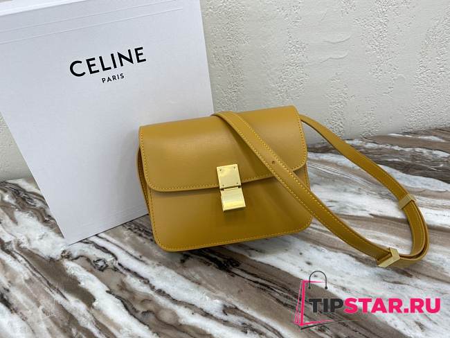 Celine Teen Classic Bag In Box Calfskin (Calendula) 192523DLS.11CL - 1