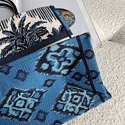 DIOR BOOK TOTE (Blue Dior Palms Embroidery) M1286ZREU_M928 - 4