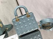 Dior Small Lady Bag (Cloud Blue Cannage Lambskin) M0538OCEA_M81B - 3