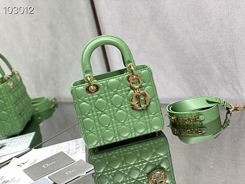 Dior's mini lady bag (Willow Green Cannage Lambskin) M0538OCEA_M64H
