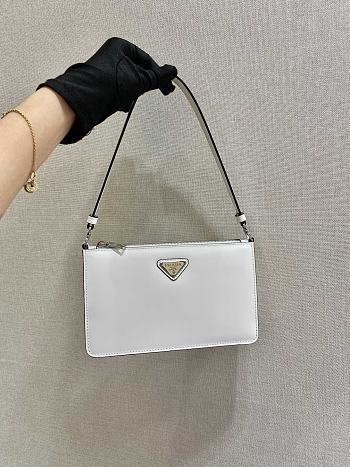 PRADA Brushed leather mini-bag (White) 1BC155_ZO6_F0009_V_OOM
